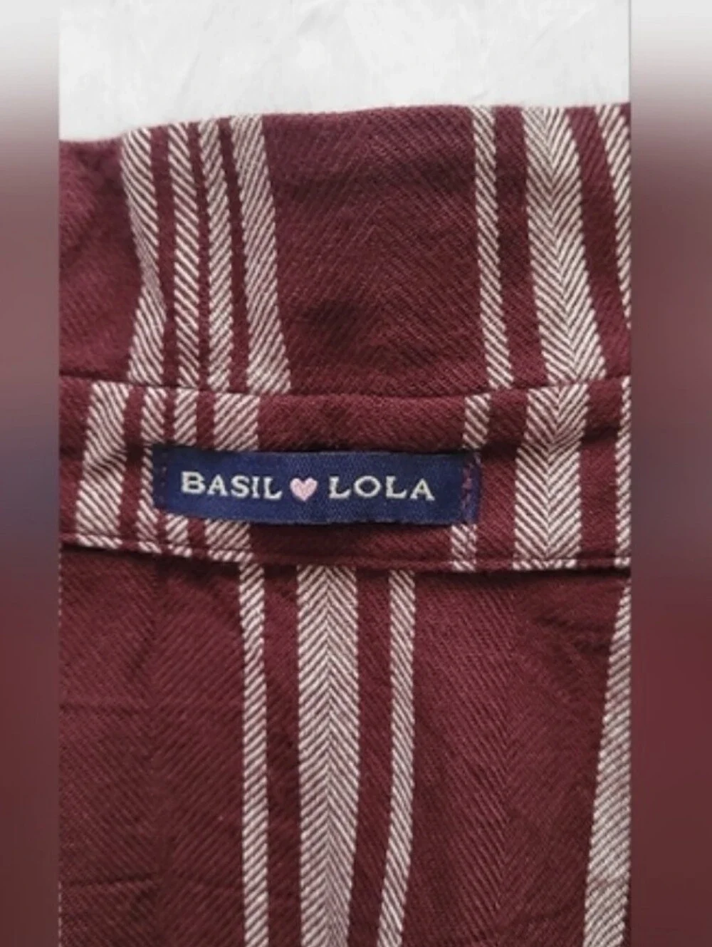 NWOT! Fall Burgundy Striped Preppy Long Sleeve Cozy Women's Shirt Midi Dress XS